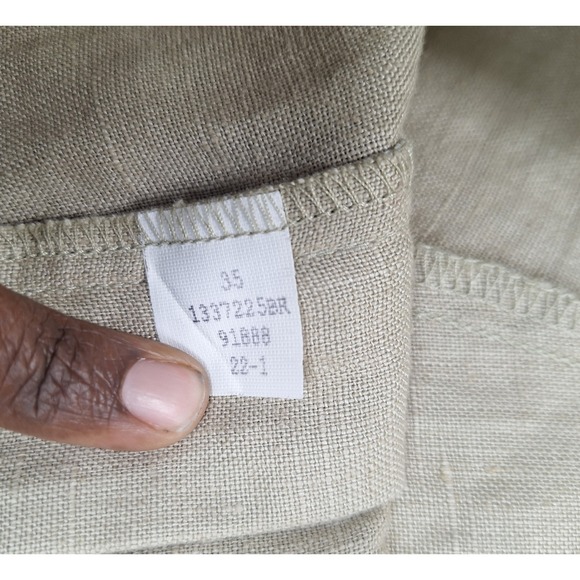 Polo Ralph Lauren Mens 35 Tan Beige 100% Linen Double Pleated Shorts Classic Fit - Picture 4 of 8